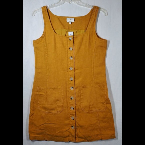 Lou & Grey Dresses & Skirts - LOFT Lou & Grey Dress Linen Tank Golden Maple Size Small 38" bust NWT